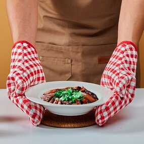 Kitchen Canvas Apron Manufacturer - Simple Solid Color Waterproof Oil-Resistant Work Aprons Household