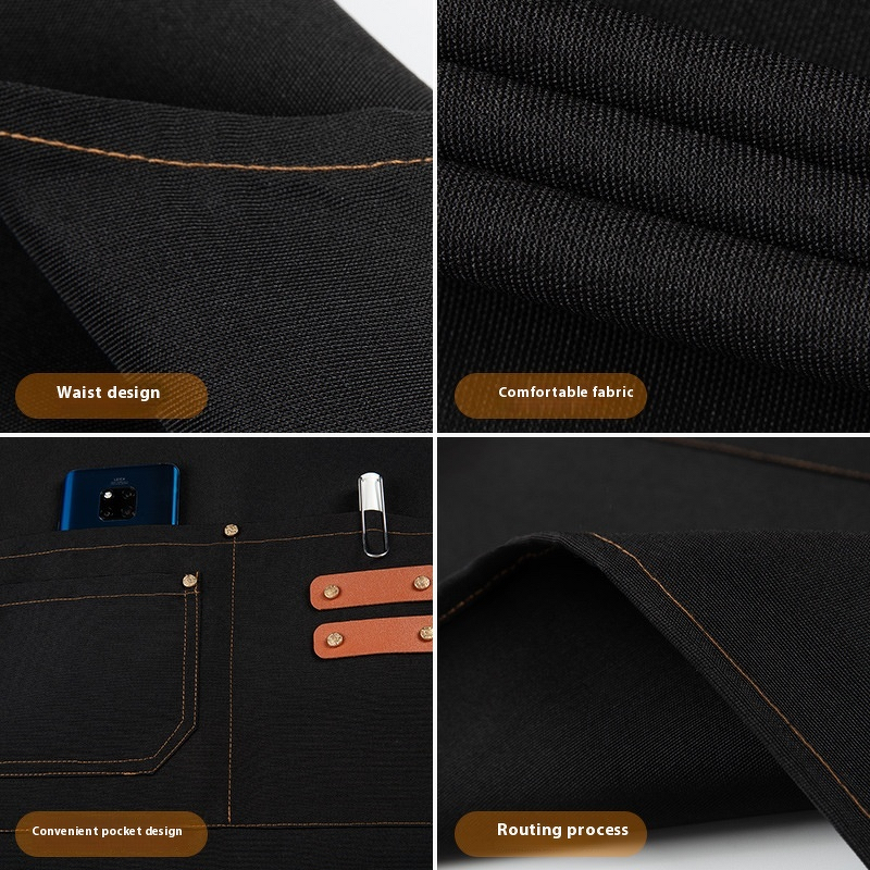 Hot Pot Kitchen Apron Manufacturer - Quick-Dry Catering for Milk Tea Shops Restaurants Waiter Workwear