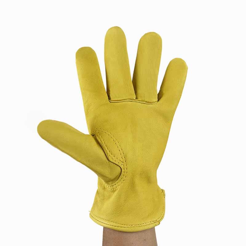 Driver Gardening Leather Gloves Factory - Stock Sale Soft Men's Women's Yellow Working Safety