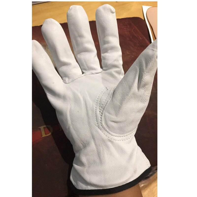 Soft Goatskin Leather Gloves Supplier - Wholesale White Car Driving Gardening Industrial Construction Work Safety