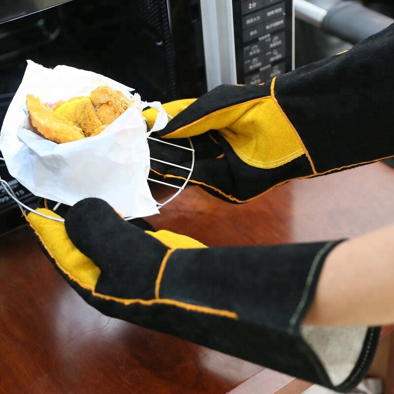 Microwave Oven Gloves Factory - Soft Cotton Heat Insulation Smoker Grill Gloves