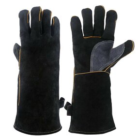Full Leather Work Gloves Manufacturer - Blue Labor protection Driving Garden Workshop Operation Handling