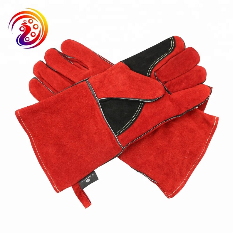 Cow Split Leather Work Glove Supplier - and Cotton Material Mining Safety Equipment