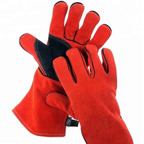 Cow Split Leather Work Glove Supplier - and Cotton Material Mining Safety Equipment