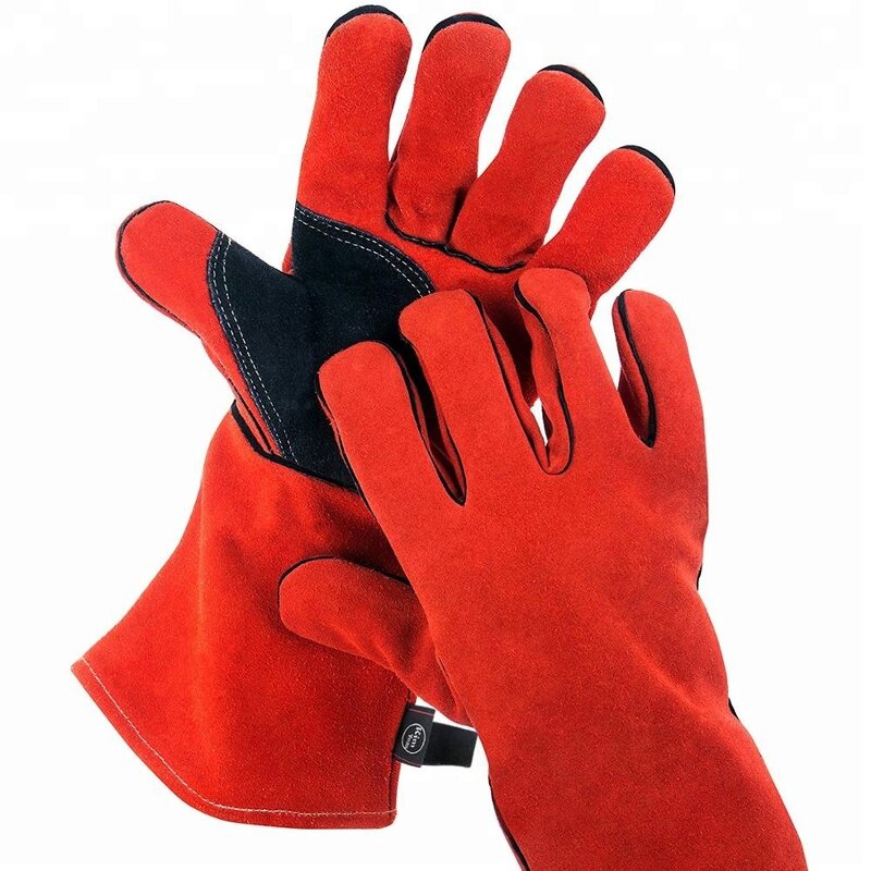 Cow Split Leather Work Glove Supplier - and Cotton Material Mining Safety Equipment