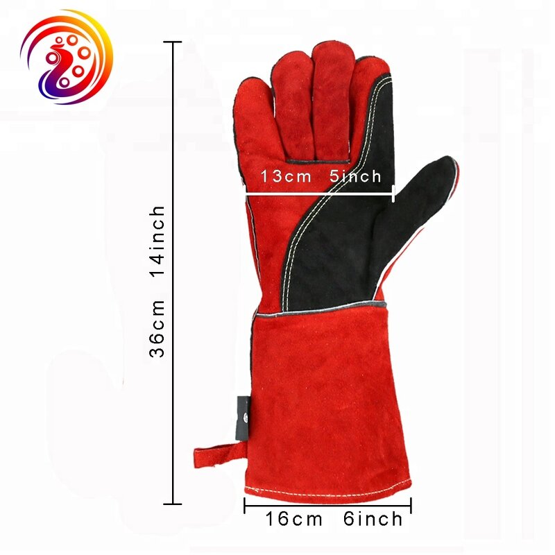 Cow Split Leather Work Glove Supplier - and Cotton Material Mining Safety Equipment