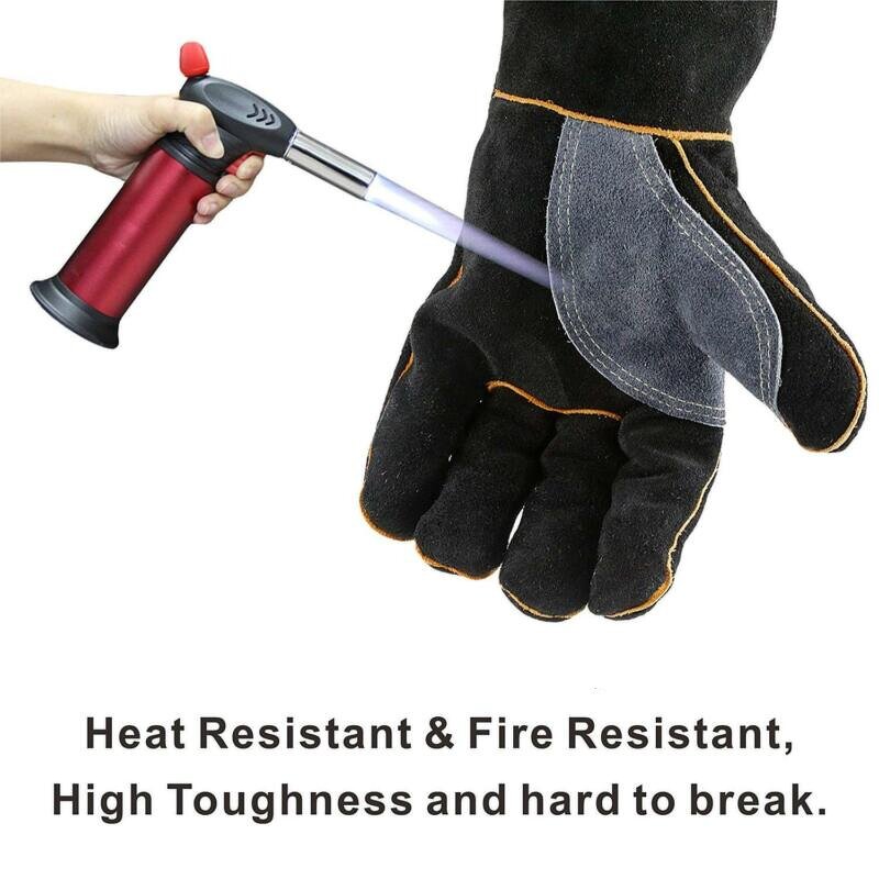 Full Leather Work Gloves Manufacturer - Blue Labor protection Driving Garden Workshop Operation Handling