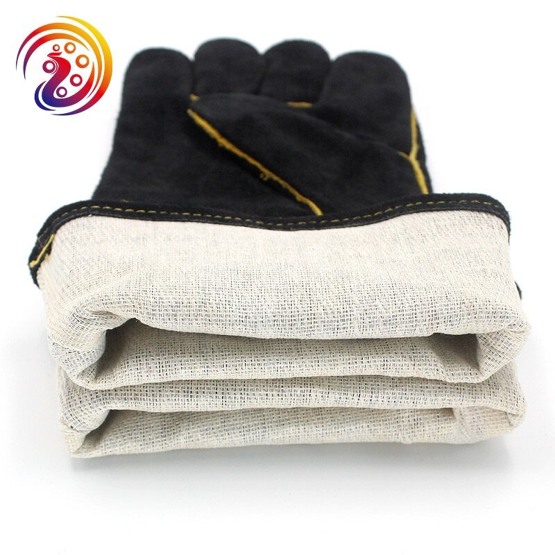 Red Welding Gloves Manufacturer - Winter Cow Split Leather Safety Working Glove BBQ Cheap Price
