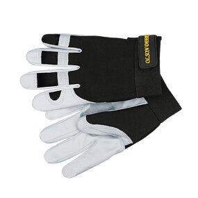 Black Work Mechanic Gloves Supplier - Cowhide Leather Drivers Motorcycle General Industrial Hardy