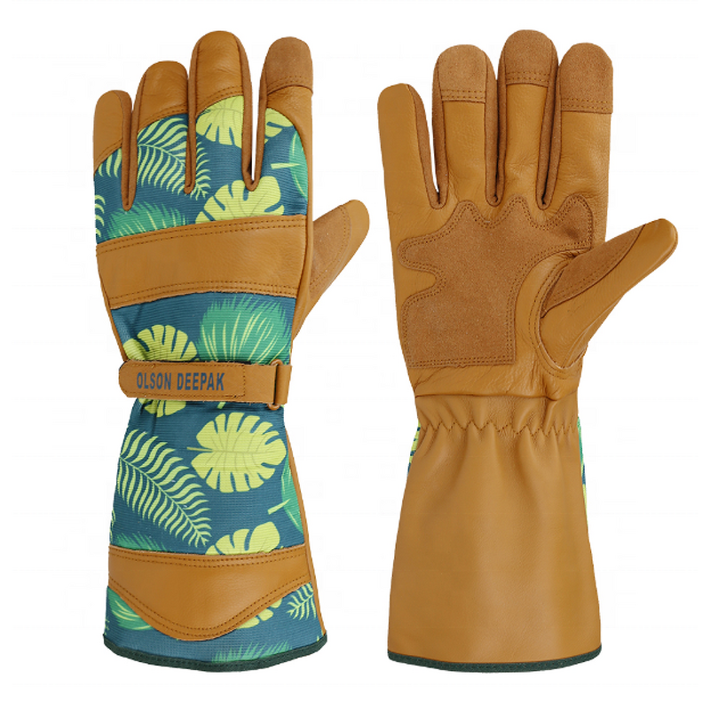 Womens Gardening Gloves Supplier - Olson Deepak with Grain Leather for Yard Work Rose Pruning