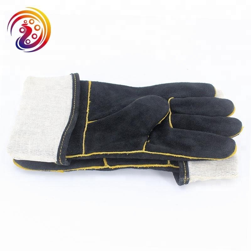 Red Welding Gloves Manufacturer - Winter Cow Split Leather Safety Working Glove BBQ Cheap Price