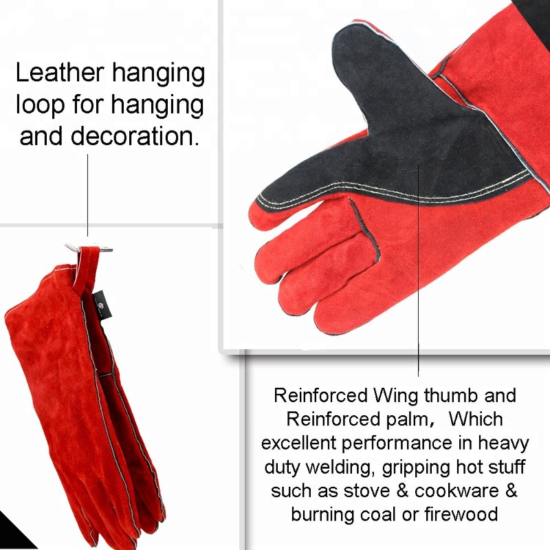 Cow Split Leather Work Glove Supplier - and Cotton Material Mining Safety Equipment