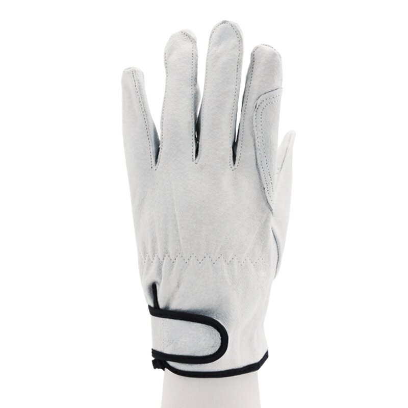 Pigskin Leather Gardening Gloves Supplier - Hot Sell White Building Reinforced Palm Protective