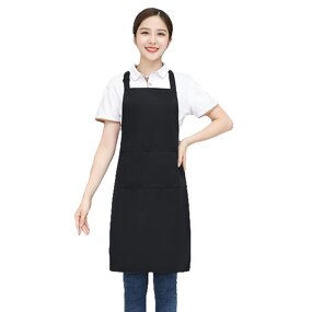 Cooking Kitchen Aprons Manufacturer - Custom Printing Men Women Black Adjustable for Cleaning