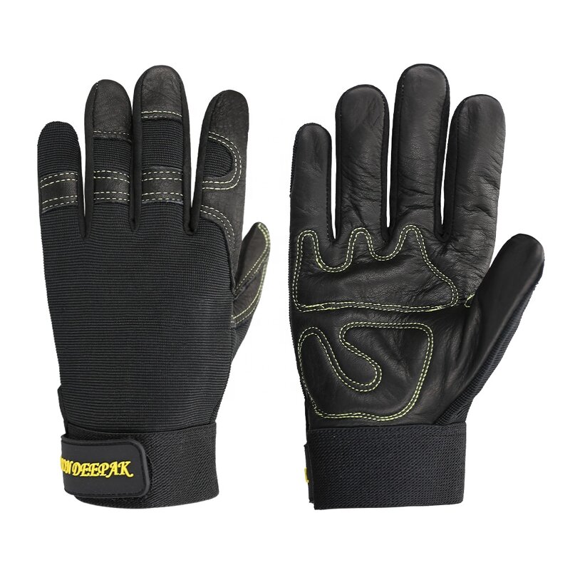 PU Leather Half Finger Gloves Factory - Men Women Black Outdoor Gym Driving Riding