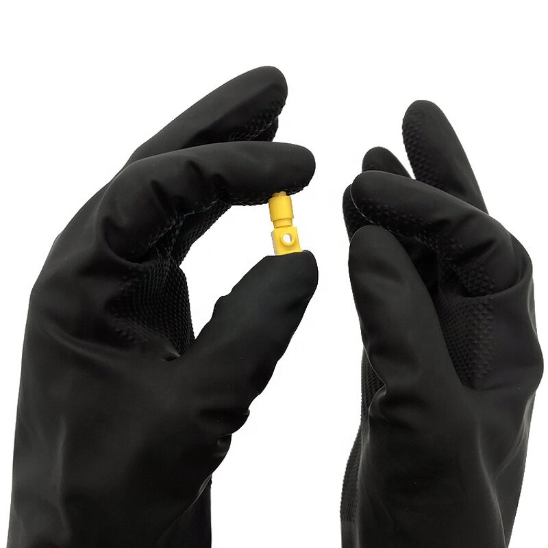 Waterproof Kitchen Gloves Supplier - Household Full Black