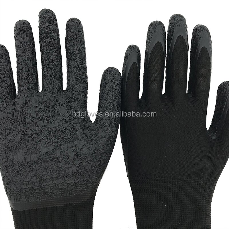 Custom Work Gloves Manufacturer - Construction Crinkle Latex