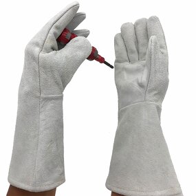 16 Inch BBQ Gloves Manufacturer - Premium Leather Cotton