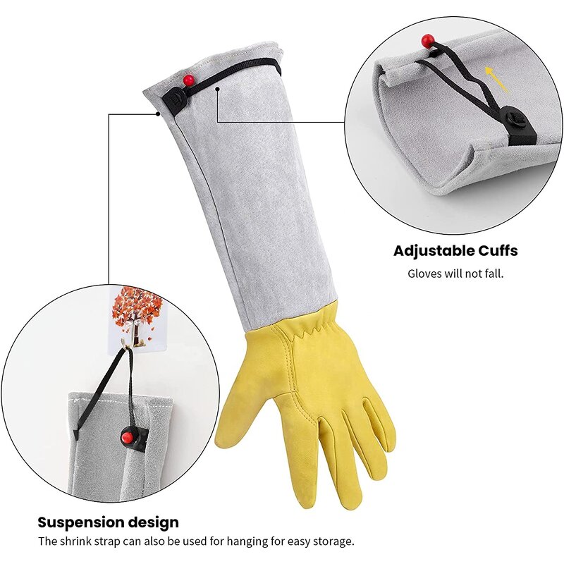 Full Grain Cowhide Gloves Manufacturer - Rose Gardening Long