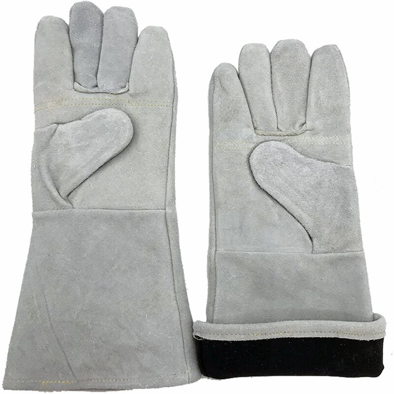 16 Inch BBQ Gloves Manufacturer - Premium Leather Cotton