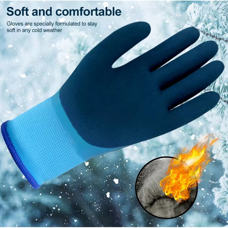Thermal Winter Gloves Supplier - Latex Double Coated Waterproof