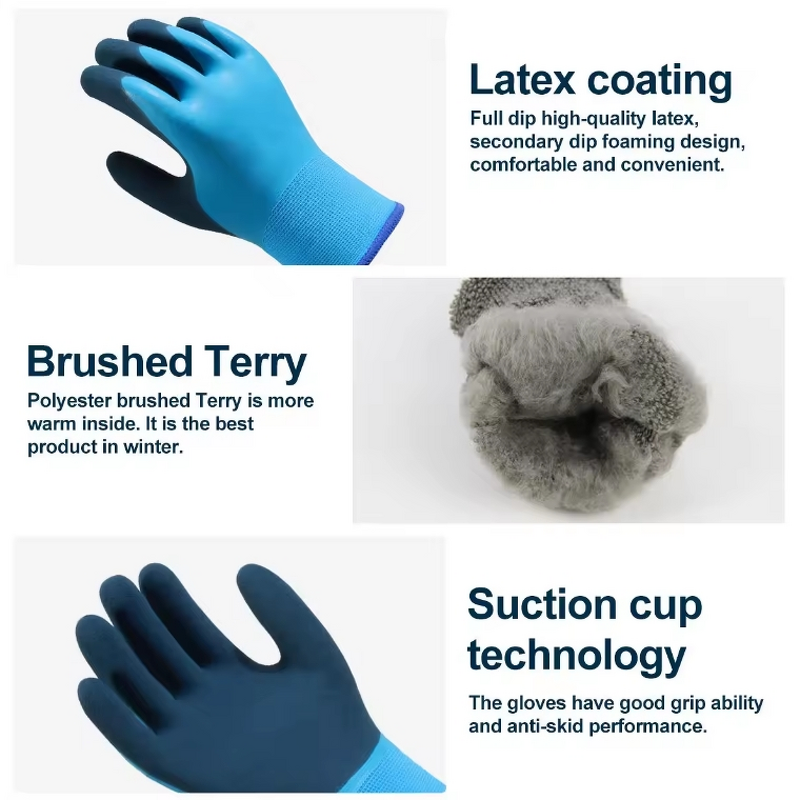 Thermal Winter Gloves Supplier - Latex Double Coated Waterproof