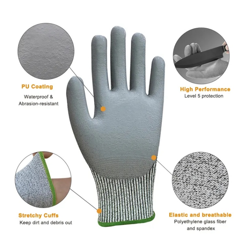 Men's Anti-Cut Gloves Manufacturer - Level 5 HPPE Knitted