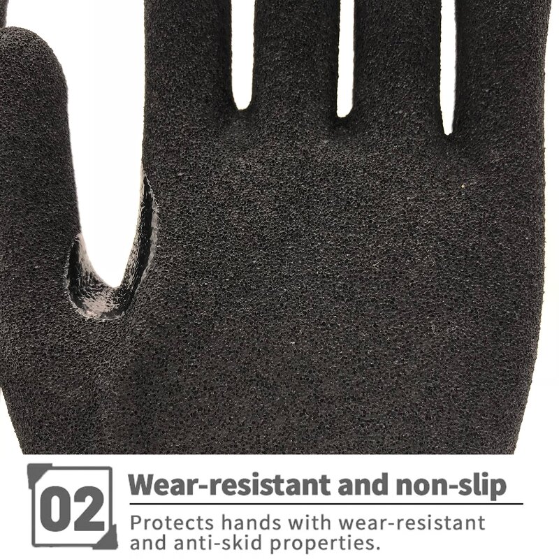 Reinforcement Thumb Gloves Supplier - Sandy Nitrile Level