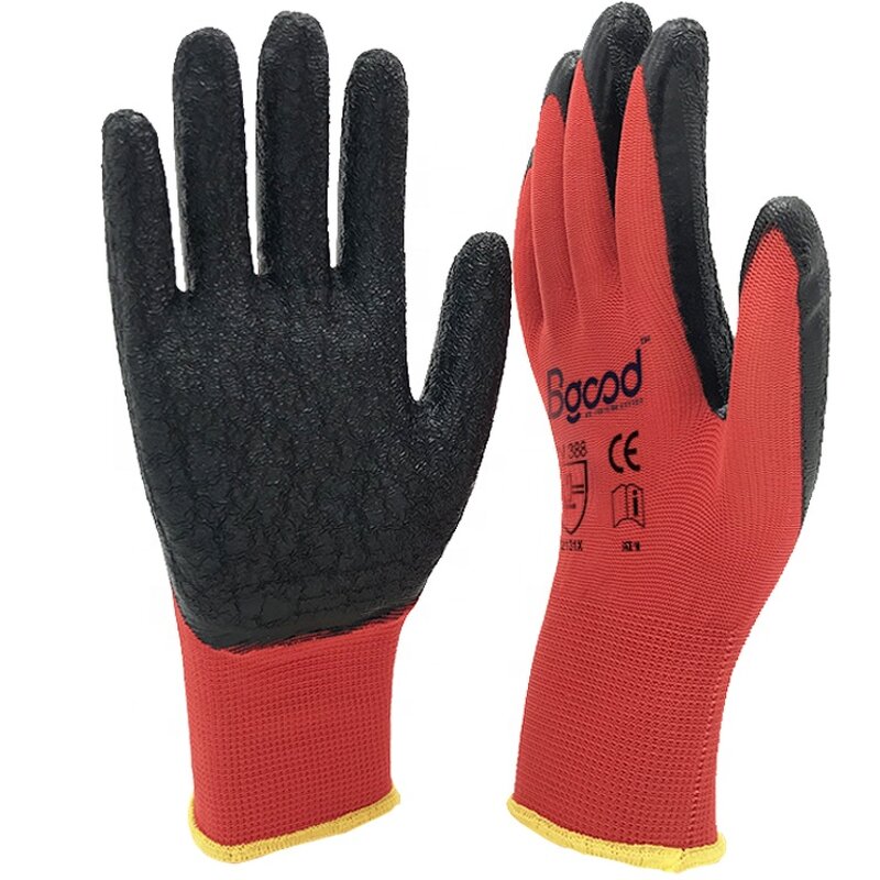 Custom Work Gloves Manufacturer - Construction Crinkle Latex