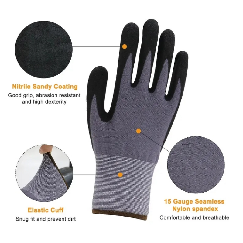 Wholesale Grip Gloves Supplier - Oil Resistant Sandy Nitrile
