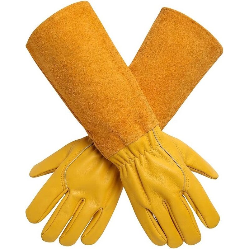 Leather Gardening Gloves Manufacturer - Thorn Cut Proof Long