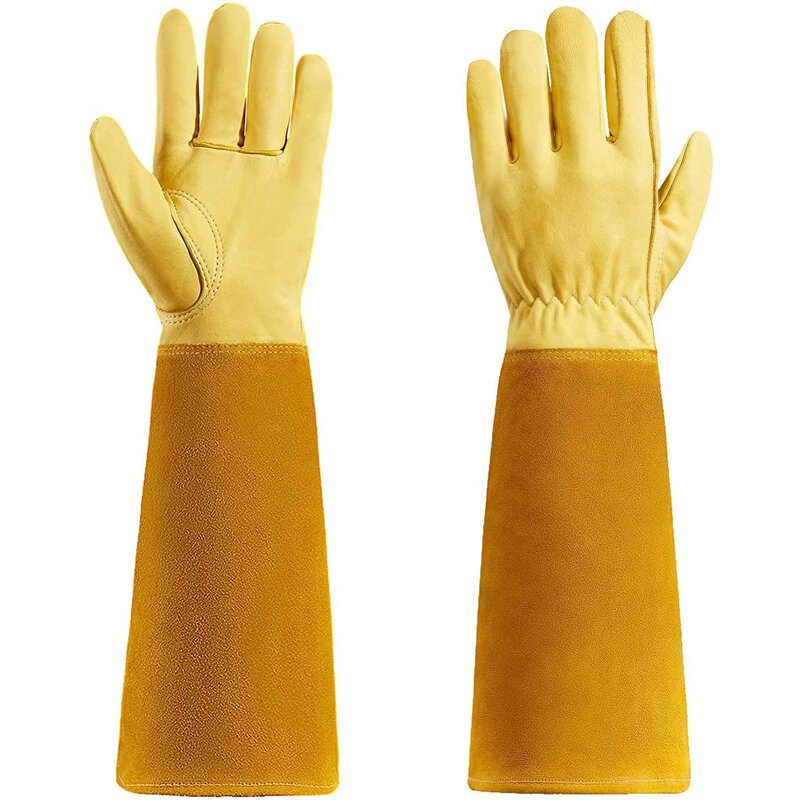 Leather Gardening Gloves Manufacturer - Thorn Cut Proof Long