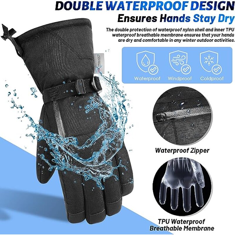 Waterproof Ski Gloves Manufacturer - -40F Touch Screen