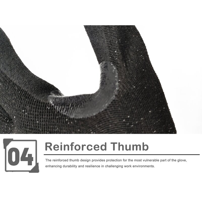 Reinforcement Thumb Gloves Supplier - Sandy Nitrile Level