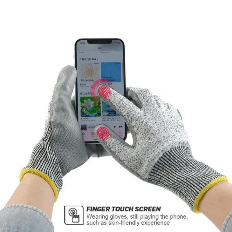 Anticut PU Gloves Supplier - Level 5 Construction Grey