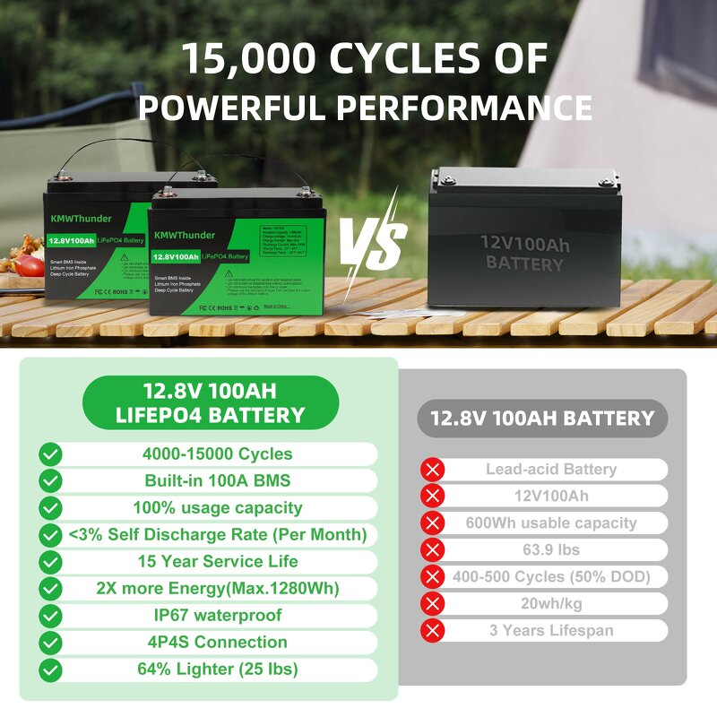 Lithium Iron Phosphate Battery Supplier - Grade 12V 100Ah