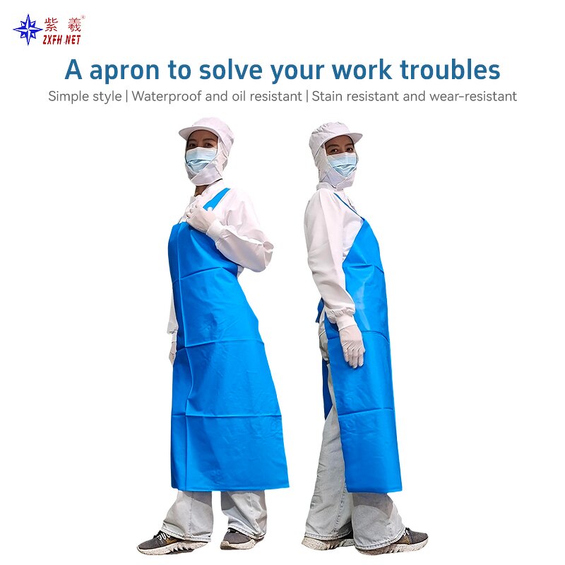 PE Apron Supplier - Blue Breathable Waterproof Non-Woven