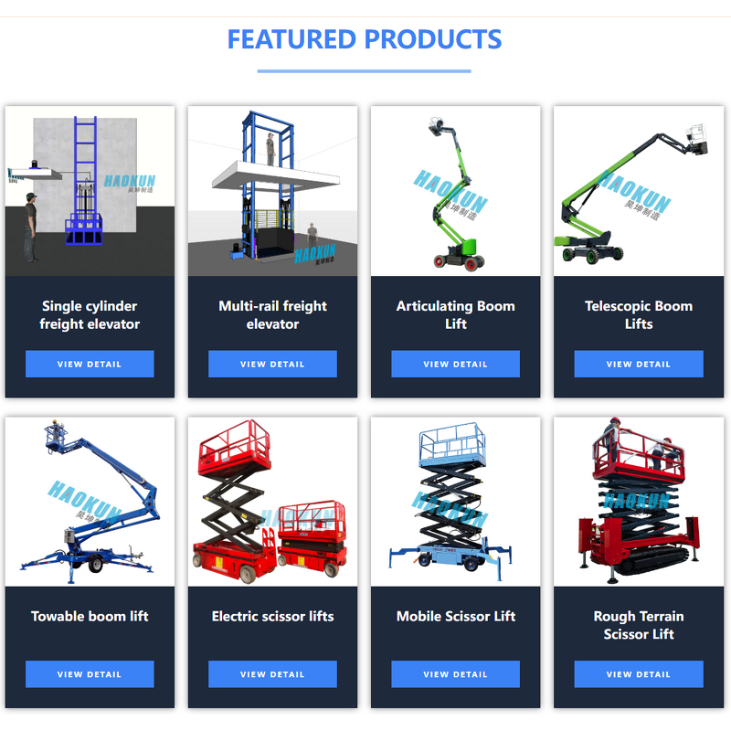 Hydraulic Elevator Manufacturer - Warehouse Cargo Small Home