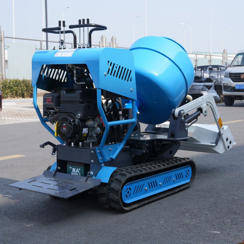 Self-loading Concrete Mixer Factory - Free Shipping Gasoline Mobile Drum