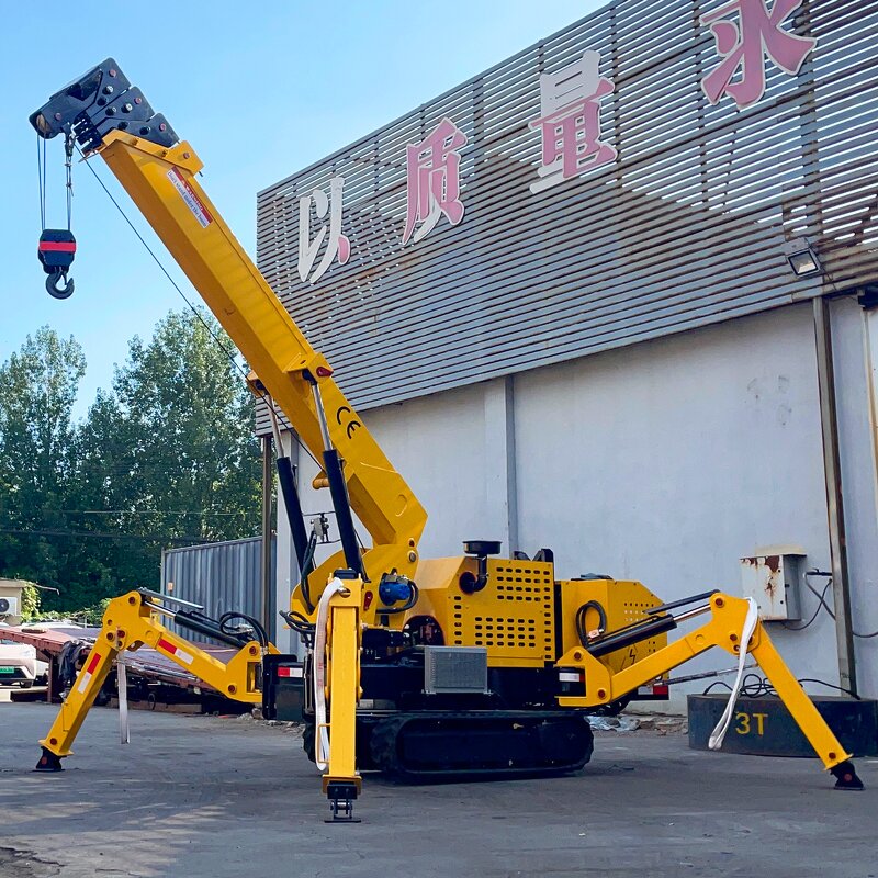 Micro Spider Crane Manufacturer - Hydraulic Mobile Foldable Legs 3 Ton