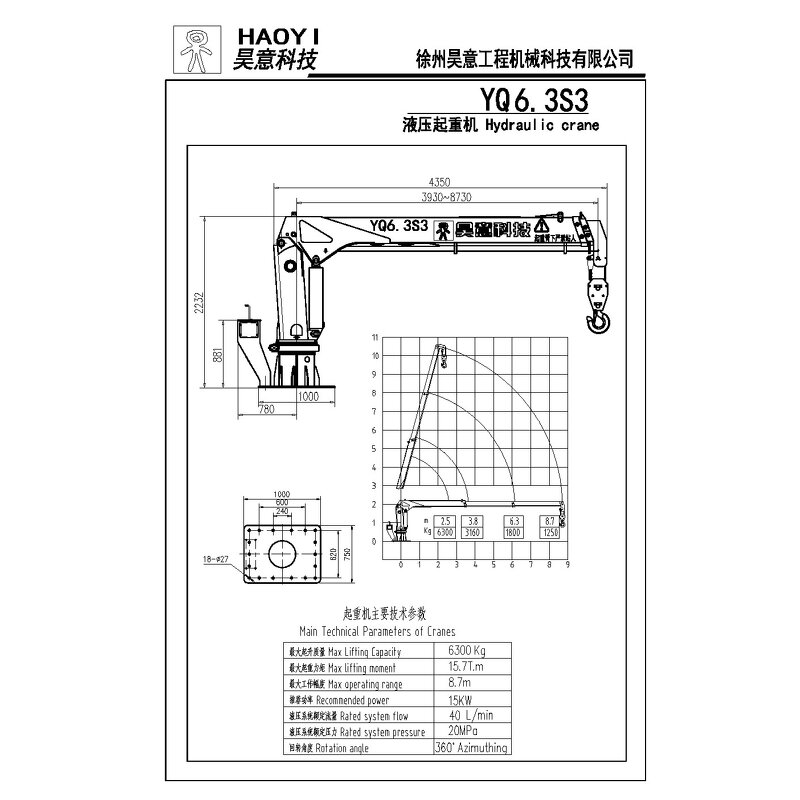 Customized Straight Arm Crane Manufacturer - HAOY 5 Ton