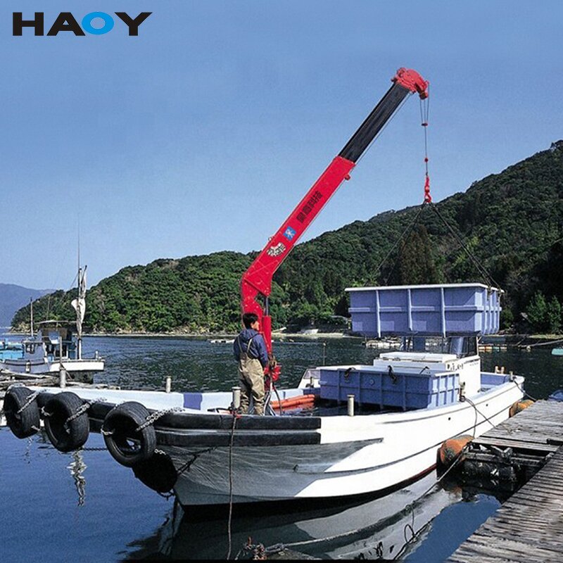 12 Ton Marine Crane Supplier - Folded Boom Deck Harbor