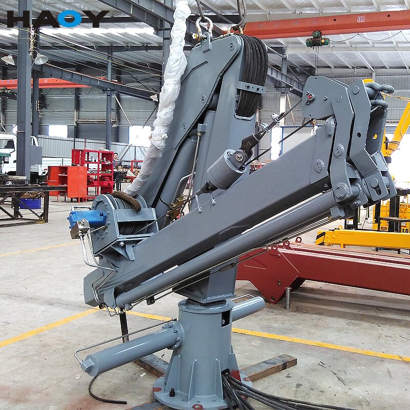 12 Ton Marine Crane Supplier - HAOY New Telescopic Ship