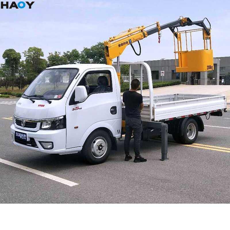 Light Cargo Truck Supplier - with Mini Crane for Sale