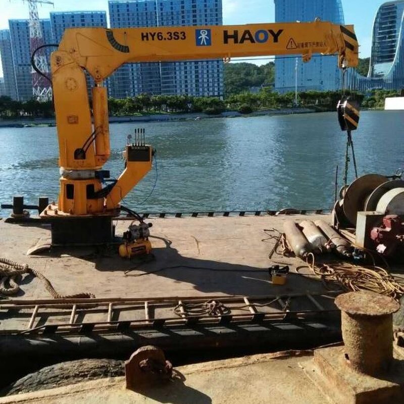 Marine Telescopic Crane Supplier - 6-10 TON Grua New High