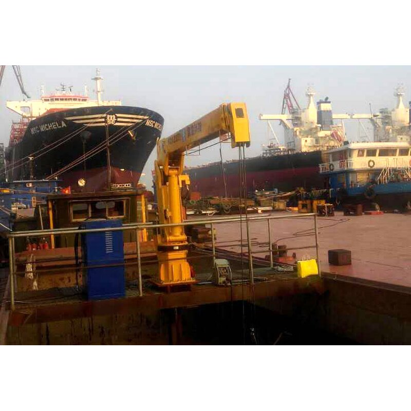12 Ton Marine Crane Supplier - Folded Boom Deck Harbor