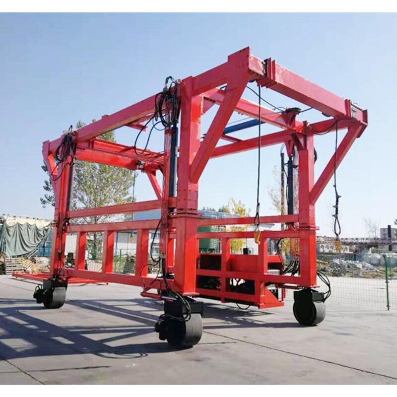 Rubber Tyre Straddle Carrier Manufacturer - 50 Ton with Remote