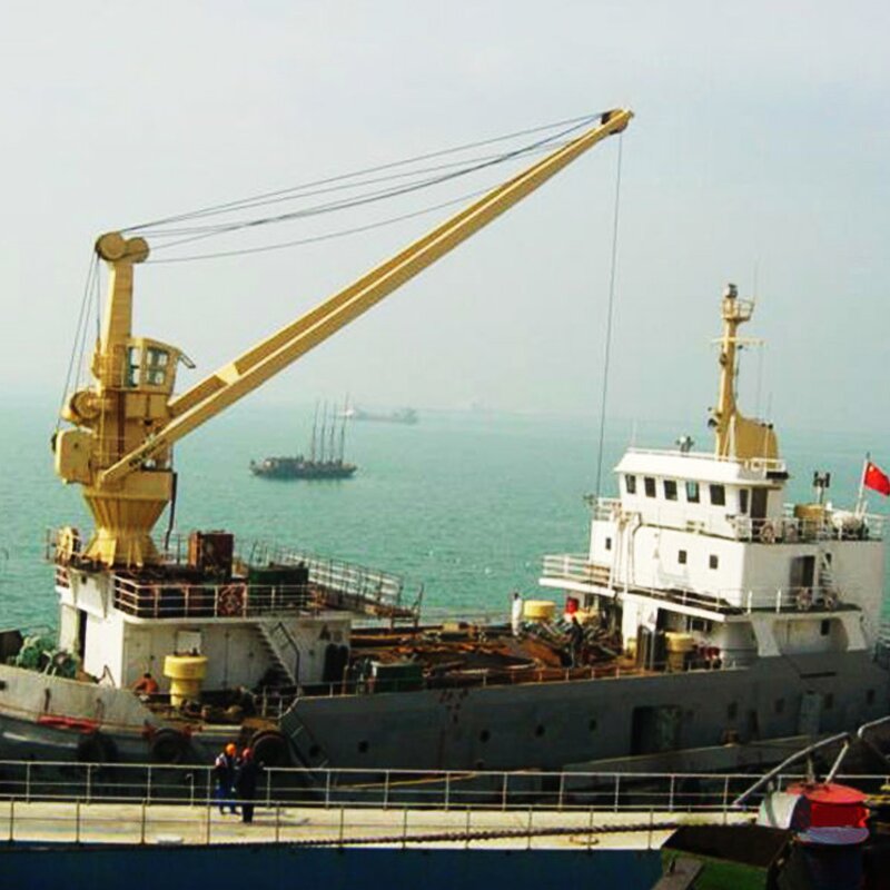 Marine Pedestal Deck Crane Supplier - 2-10ton Hydraulic Boat
