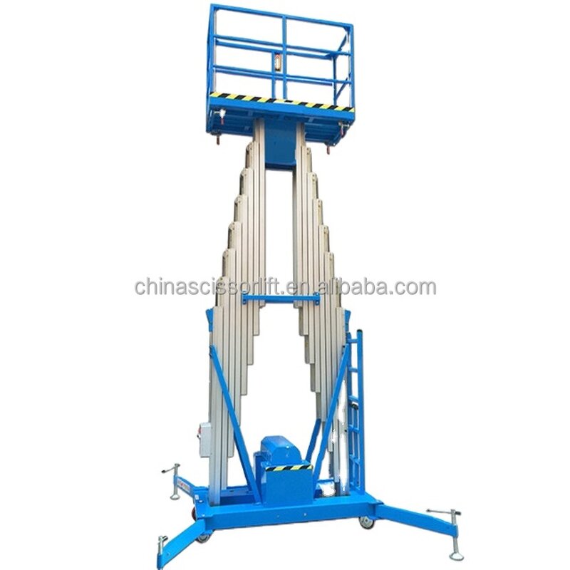 Single Mast Aluminum Lift Manufacturer - 8-10m Height 125kg Load
