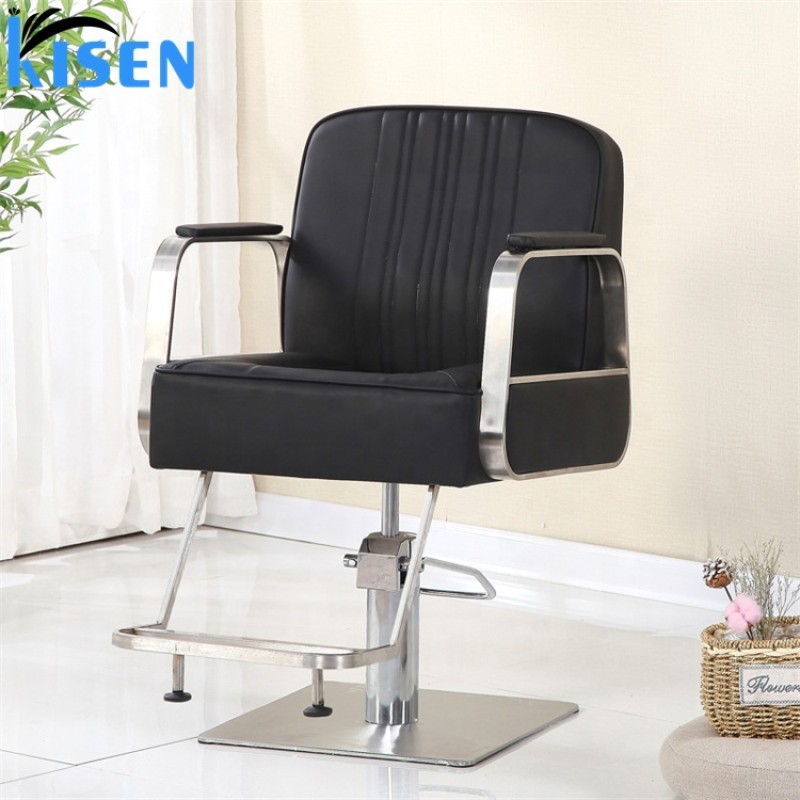 Kisen Modern Barber Shop Barber Chair Hair Salon Special Hairdressing Chair Stool Lift Can Be Put Down the Hair Cutting Chair